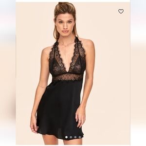 NWT Adore Me Black Zandy Slip ~S